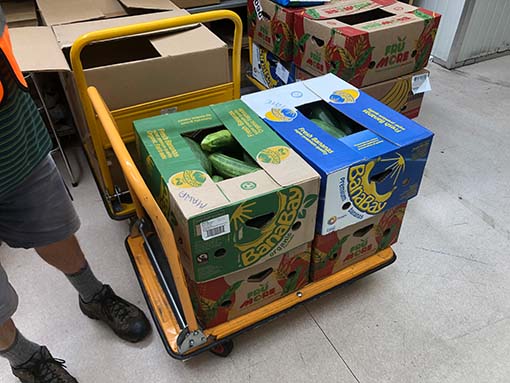 Foodbank Trolleys in action -  Rotary Club  of Bishopdale Burnside contributed.