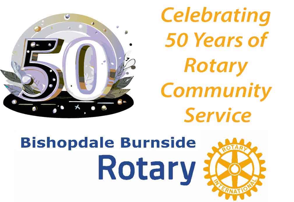 Rotary Club of Bishopdale Burnside Celebrating 50 years of Rotary Community Service