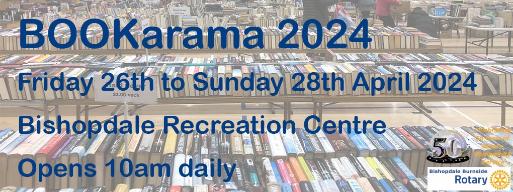 BOOKarama 2024 26th to 28th April Opening 10am daily