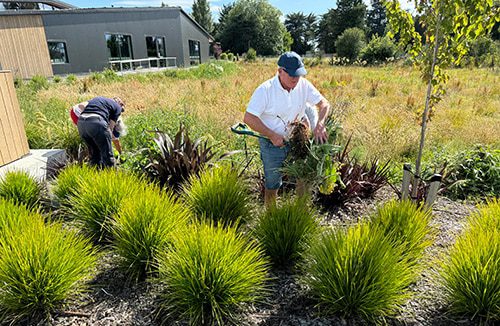 Hands on Community Project with members giving the garden at Braintree some well deserved maintenance