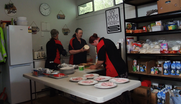 Potters Staff at work in the kitchen