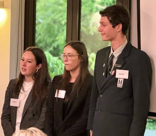 Young Totara Awardees 2024 -  Finnely Heinz, Zara Grey, Sam Broughton 